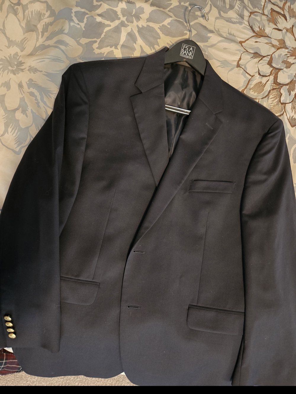 Chaps Men's Black Sport Coat with Gold-Tone Buttons